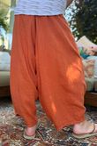 Sandbar Linen Blend Bloom Barrel Pant Rust Due approx 1 week